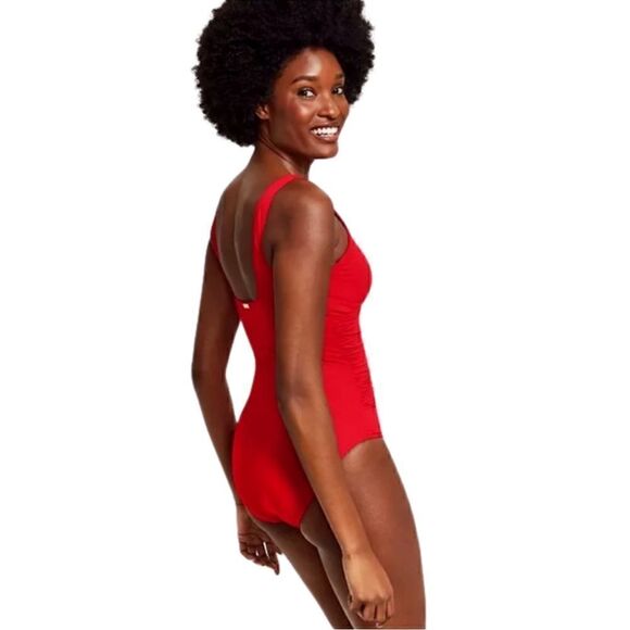 LAUREN RALPH Ralph Lauren Ring Over The Shoulder One Piece Swimsuit New 6 - Picture 14 of 16